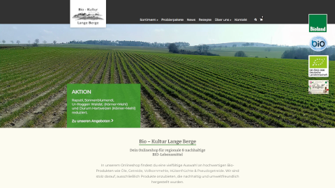 Bio-Kultur Lange Berge - Referenz bei Webspace-Verkauf.de