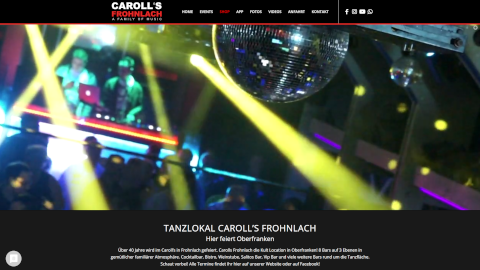 Tanzlokal Carolls - Referenz bei Webspace-Verkauf.de