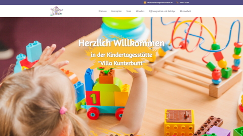 Kindertagesstätte Villa Kunterbunt - Referenz bei Webspace-Verkauf.de